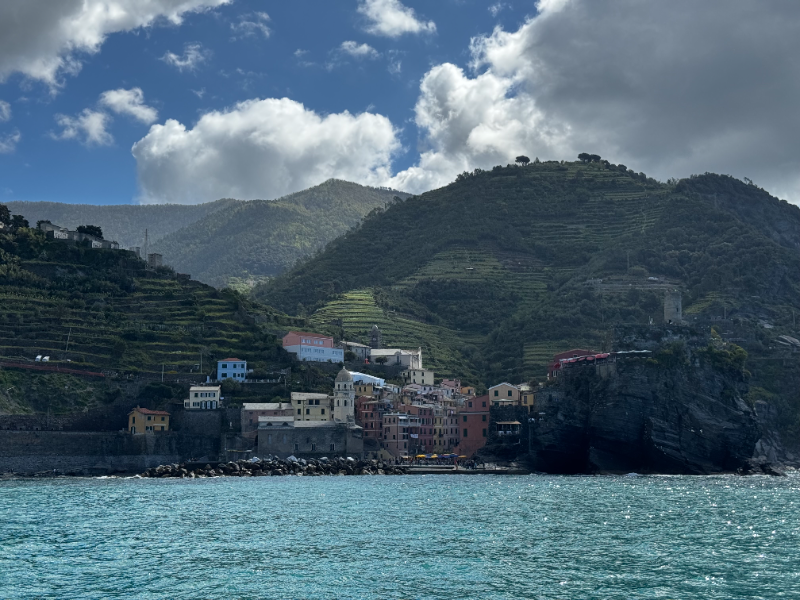 A boat’s view of one of the five villages