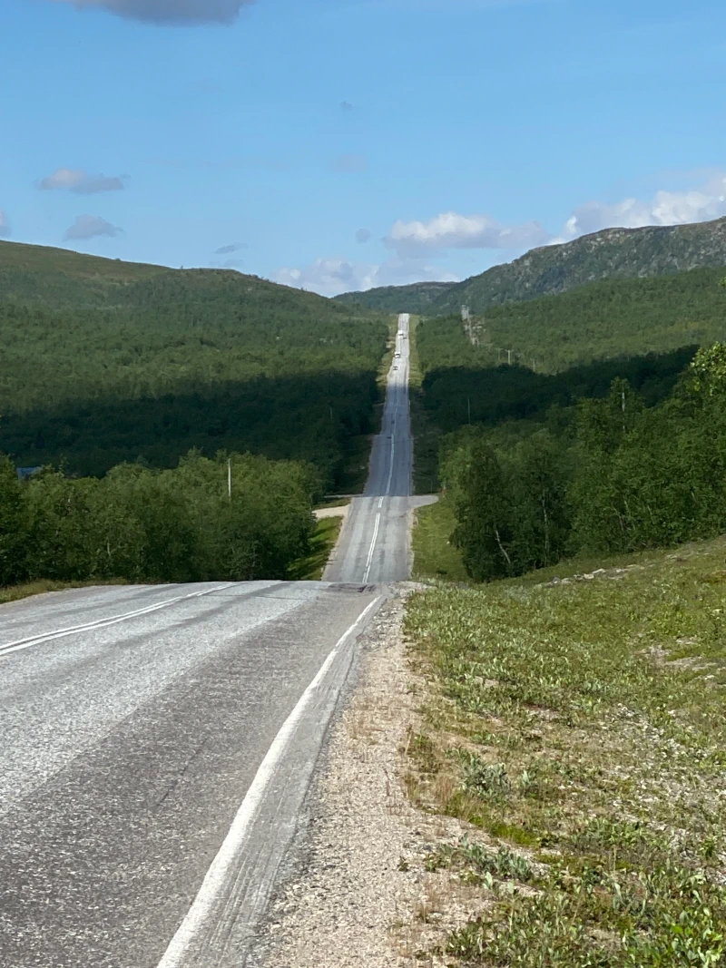 Eternal bacon roads, going up and down like the shape of bacon